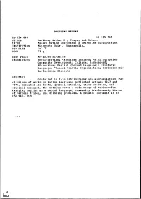 Modern Native Americans: a Selective Bibliography. INSTITUTION Minnesota Univ., Minneapolis