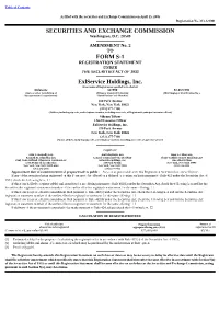 Securities and Exchange Commission Form S-1