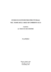 Studi Sui Sottofondi Strutturali Etc, Parte Seconda