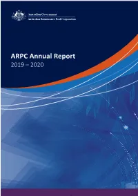 ARPC Annual Report 2019 – 2020 ARPC Annual Report 2019-2020 24 September 2020
