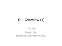 C++ Overview (1)