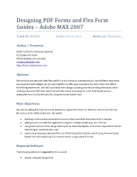 Designing PDF Forms and Flex Form Guides – Adobe MAX 2007