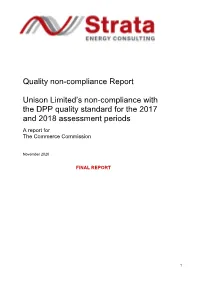 Strata Energy Consulting Non-Compliance Report on Unison