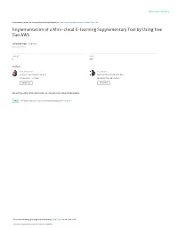 Implementation of a Mini-Cloud E-Learning Supplementary Tool by Using Free Tier AWS