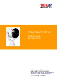 Operating Instructions Searchlight Sw450/ Sw450a