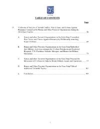 Table of Contents