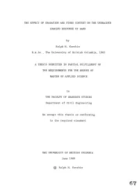 The Effect of Gradation and Fines Content on the Undrained