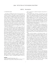 9260 DETECTION of PATHOGENIC BACTERIA* 9260 A. Introduction