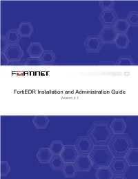 Fortiedr Installation and Administration Guide