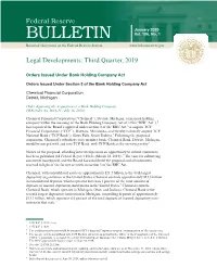 Legal Developments: Third Quarter, 2019