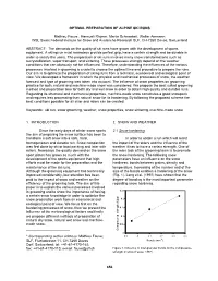 Optimal Preparation of Alpine Ski Runs