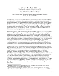 1 Testing Ecuador's Rights of Nature