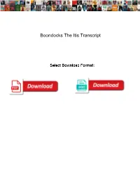Boondocks the Itis Transcript Soft