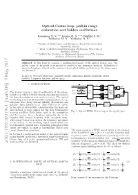 Optical Costas Loop: Pull-In Range Estimation and Hidden Oscillations