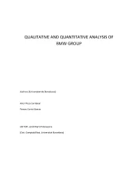 Qualitative and Quantitative Analysis of Bmw Group