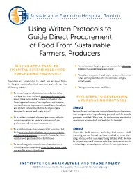 Using Written Protocols to Guide Direct Procurement of Food from Sustainable Farmers, Producers