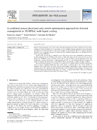 A Combined Sensor Placement and Convex Optimization Approach for Thermal Management in 3D-Mpsoc with Liquid Cooling