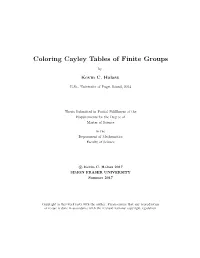 Coloring Cayley Tables of Finite Groups
