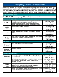 Emergency Services Program (Esps)