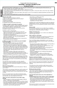 Innohep® Is and What It Is Used for • If You Have Kidney Problems