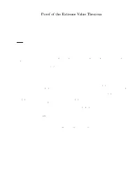 Proof of the Extreme Value Theorem