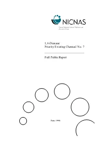 1,4-Dioxane Priority Existing Chemical No