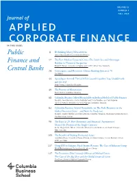 Applied Corporate Finance in This Issue