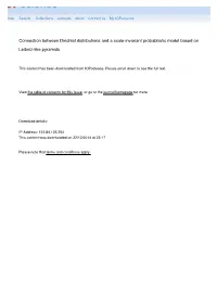 Connection Between Dirichlet Distributions and a Scale-Invariant Probabilistic Model Based on Leibniz-Like Pyramids