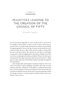 Injustices Leading to the Creation of the Council of Fifty