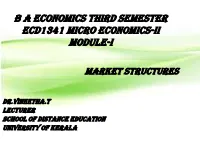 Semester ECD1341 Micro Economics-II Module-I