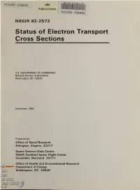 Status of Electron Transport Cross Sections