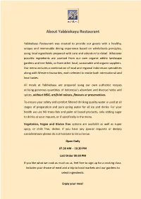 About Yabbiekayu Restaurant