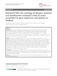 Enhanced XAO: the Ontology of Xenopus Anatomy And