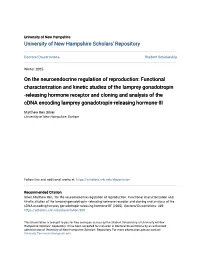 Functional Characterization and Kinetic Studies of the Lamprey Gonadotropin