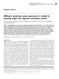 Gene Expression Is Related to Parental Origin and Regional Coordinate Control