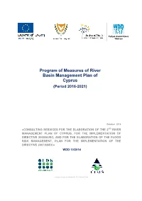 Program of Measures of River Basin Management Plan of Cyprus (Period 2016-2021)