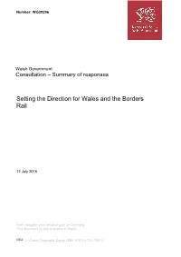 Setting the Direction for Wales and the Borders Rail