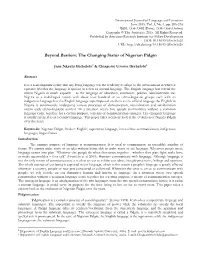 The Changing Status of Nigerian Pidgin
