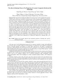 The Effect of Sintering Time on the Properties of Ceramic Composites Reinforced by Aluminium