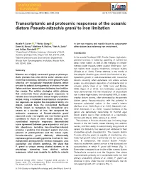 Transcriptomic and Proteomic Responses of the Oceanic Diatom Pseudo-Nitzschia Granii to Iron Limitation