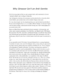 Why Strasser Isn't an Anti-Semite