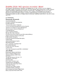 2018 Bioblitz Report