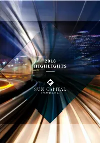 2018 Highlights 2018 Year-End Summary the Sun Transformation System