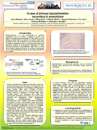 A Case of Primary Hypoadrenalism Secondary to Amyloidosis