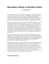 Becoming a Hindu Or Devotee Is Easy