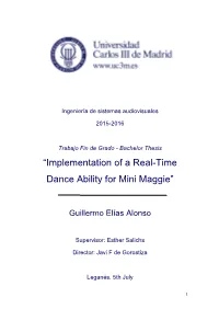 “Implementation of a Real-Time Dance Ability for Mini Maggie”