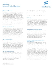 LGBT Rights: Frequently Asked Questions