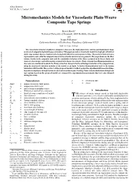 Micromechanics Models for Viscoelastic Plain-Weave Composite Tape Springs