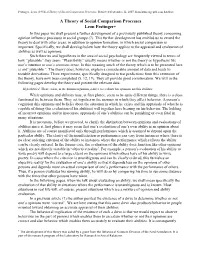 Social Comparison Processes, Retrieved September 12, 2007, from Hum.Sagepub.Com Database