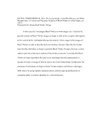 The Iconic Ghetto, Color-Blind Racism and White Masculinities: a Content and Discourse Analysis of Black Twitter On